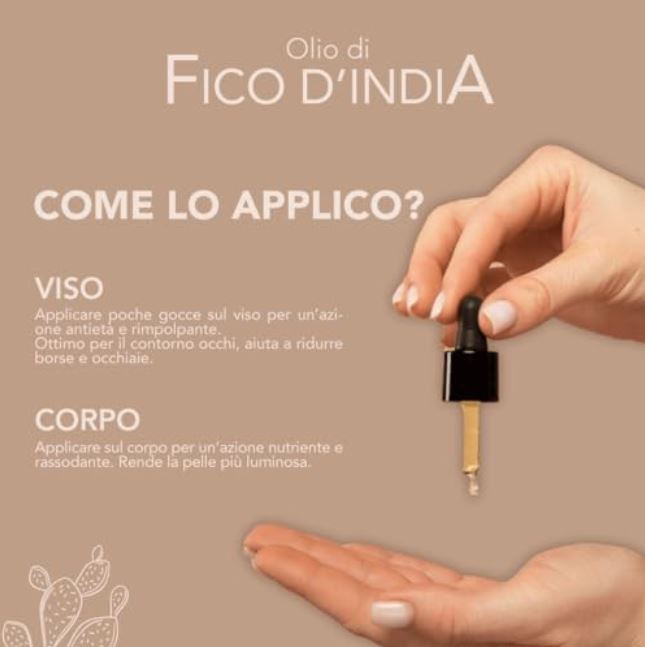 Olio di Fico d'India naturale al 100%, 15 ml